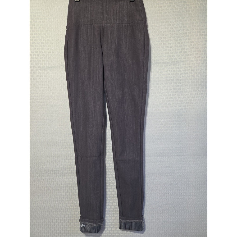 Agnes & Dora Jeggings Pants XS Gray Slim Fit High Rise Stretch Knit Cuffed Back